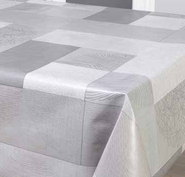 Nappe toile cirée PVC gaufrée Élégancia grande largeur Exotica Gris  Argent - Largeur 160cm - fontlyshop